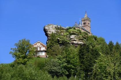 France, Moselle (57), le Rocher de Dabo, le clocher de la chapelle Saint Léon