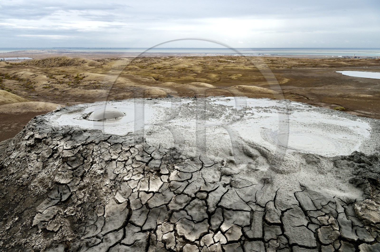 Azerbaïdjan, Gobustan, Parc national de Gobustan, volcans de boue