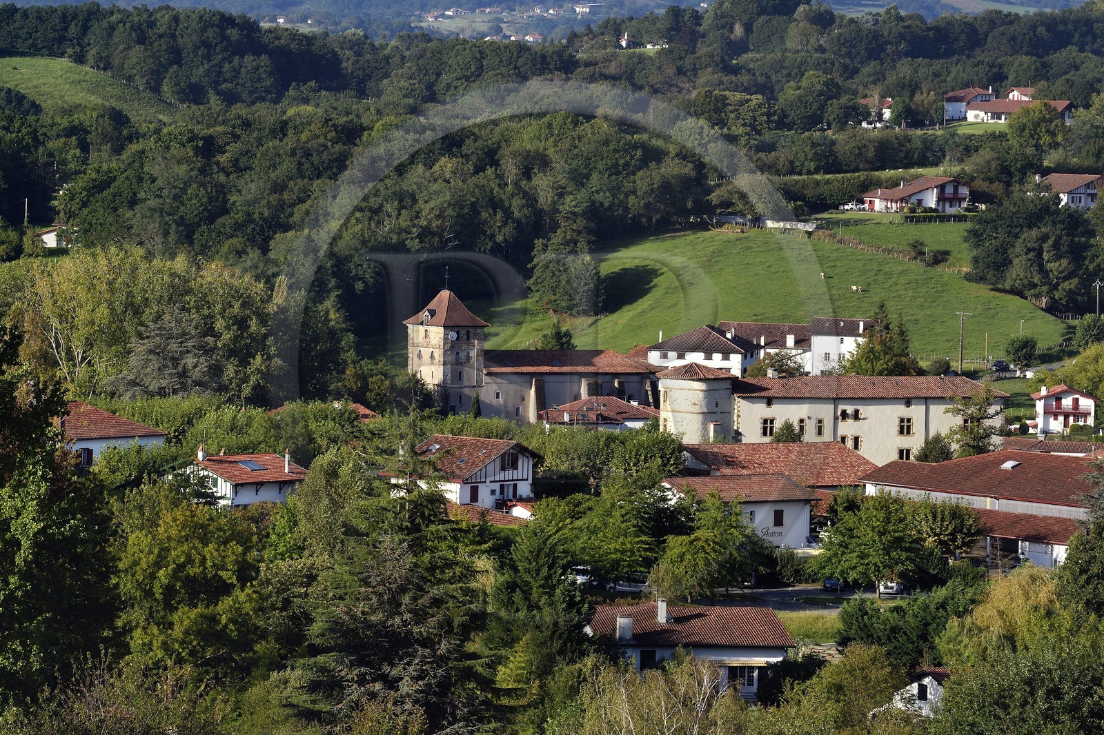 France, Pyrénées-Atlantiques (64), Pays-Basque, le village d'Espelette