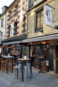 France, Calvados, Caen, café in the rue du Vaugueux