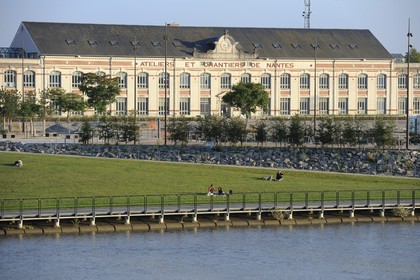 France, Loire-Atlantique (44), Nantes, l'Ile de Nantes, les hangars des anciens chantiers navals