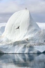 Greenland, west coast, Disko Bay, Ilulissat, icefjord listed as World heritage by UNESCO that is the mouth of the Sermeq Kujalleq Glacier