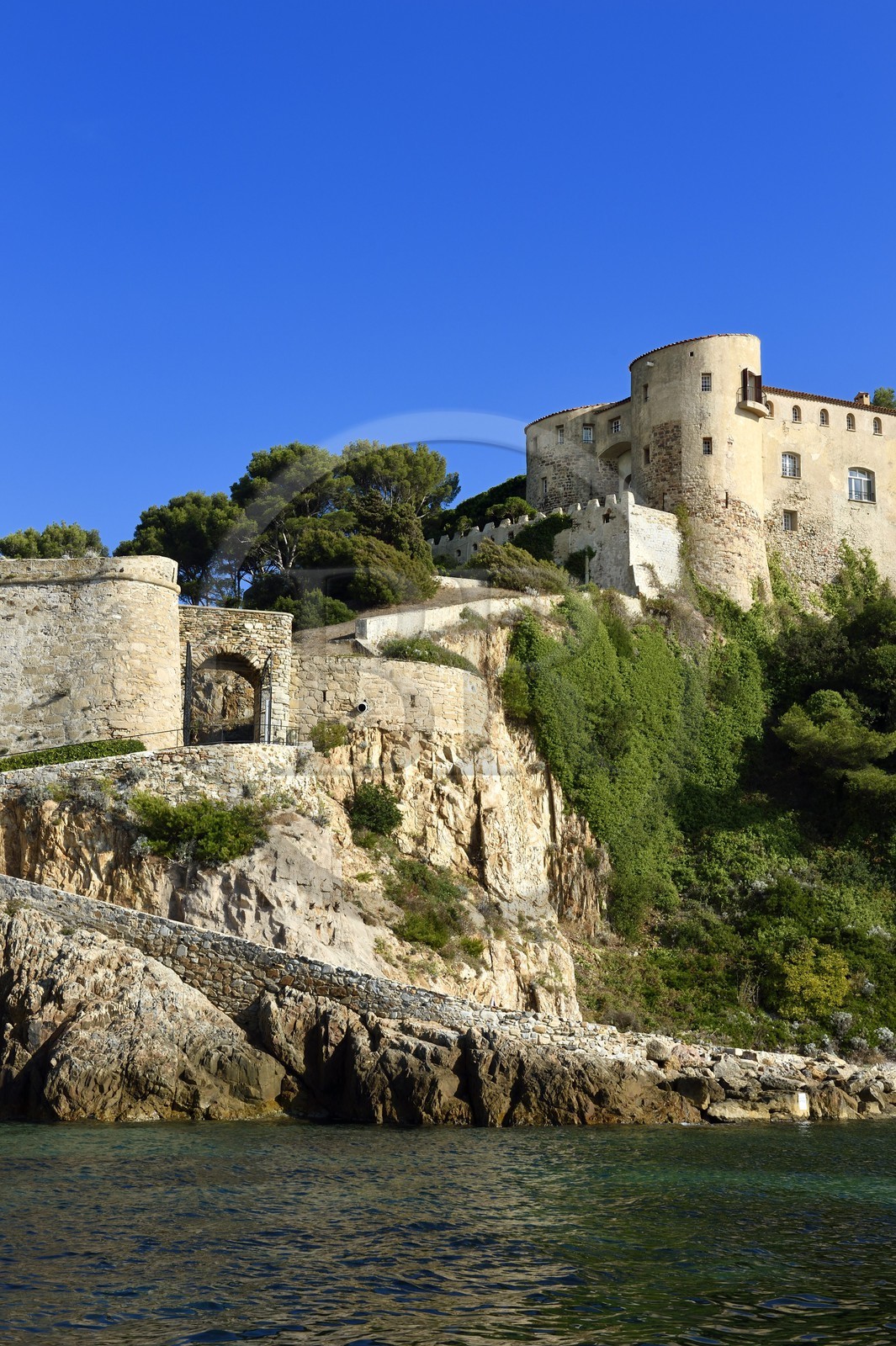 France, Var (83), Bormes les Mimosas, Fort de Brégançon, résidence officielle du président de la République