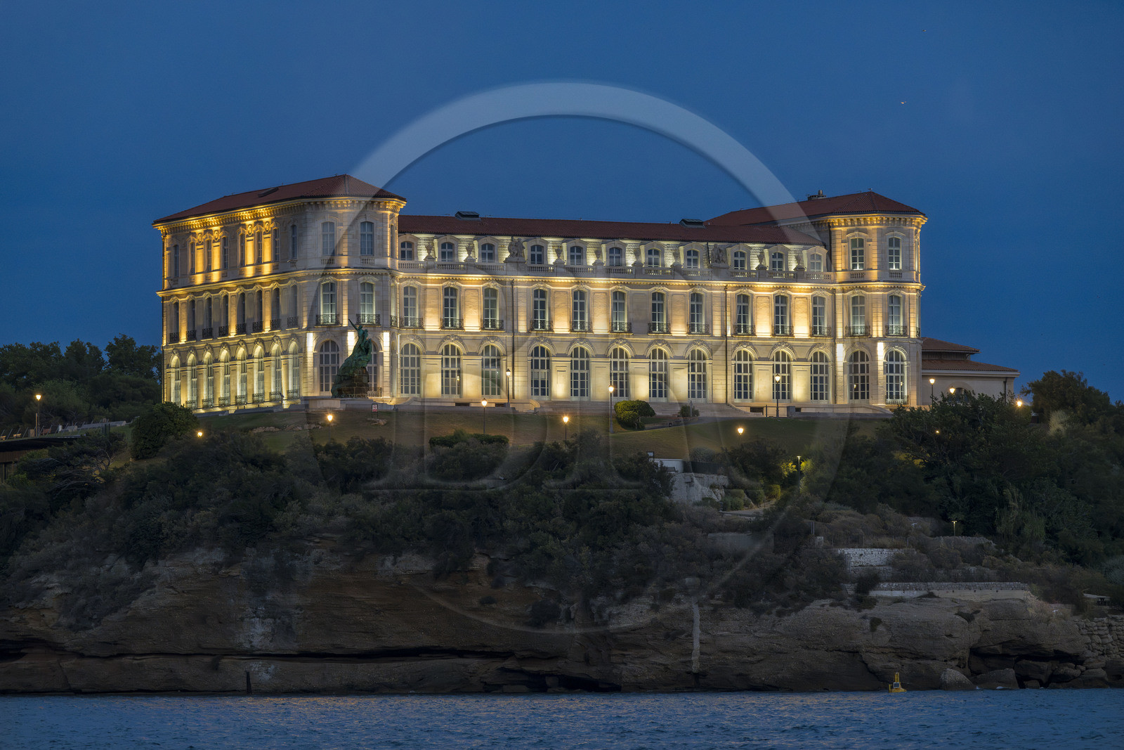 France, Bouches-du-Rhône (13), Marseille, quartier du Pharo, entrée du Vieux Port, palais du Pharo France, Bouches-du-Rhône (13), Marseille, quartier du Pharo, entrée du Vieux Port, palais du Pharo