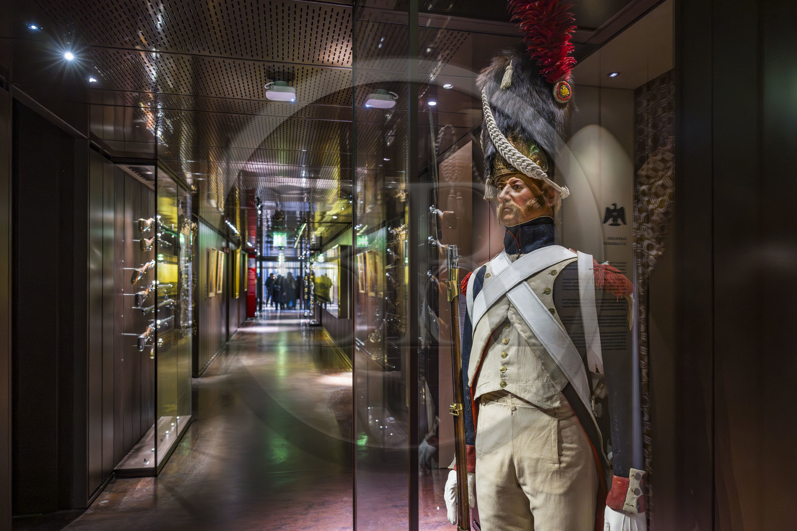 France, Paris (75), Hotel des Invalides, Musée de l'Armée, grenadier à pied de la Garde impériale en grande tenue (vers 1804-1815)