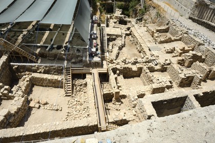 Israel, Jerusalem, holy city, the City of David south of the old town, excavation