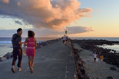 France, Ile de la Reunion, ville de Saint-Pierre, extrémité sud du lagon de Saint Pierre au lieu dit Terre Sainte