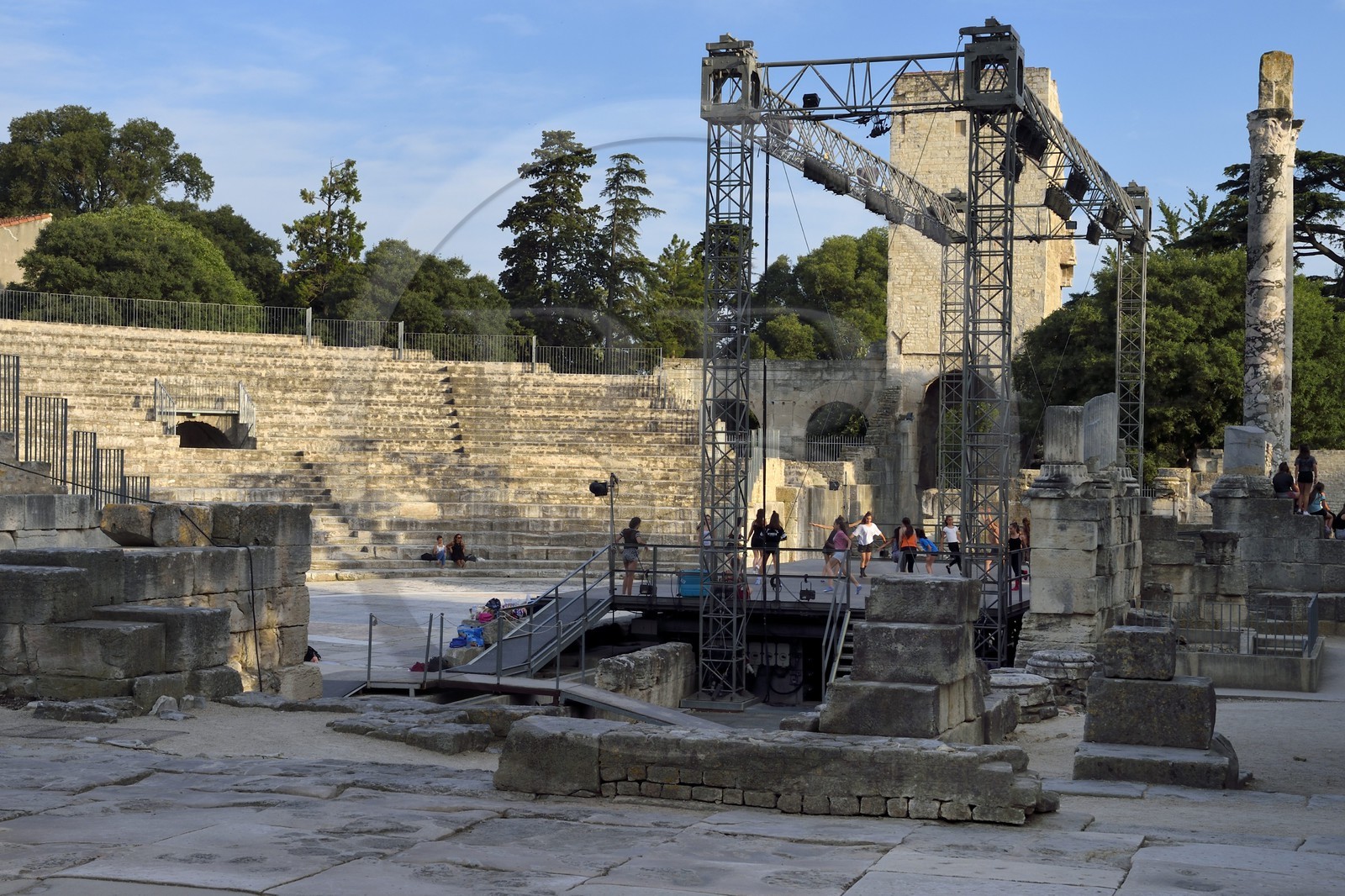 France, Bouches-du-Rhône (13), Arles, le théâtre antique du Ier siècle av JC classés Patrimoine Mondial de l'UNESCO