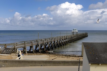 France, Calvados, Cote de Nacre, Luc sur Mer, the fishermen's pier