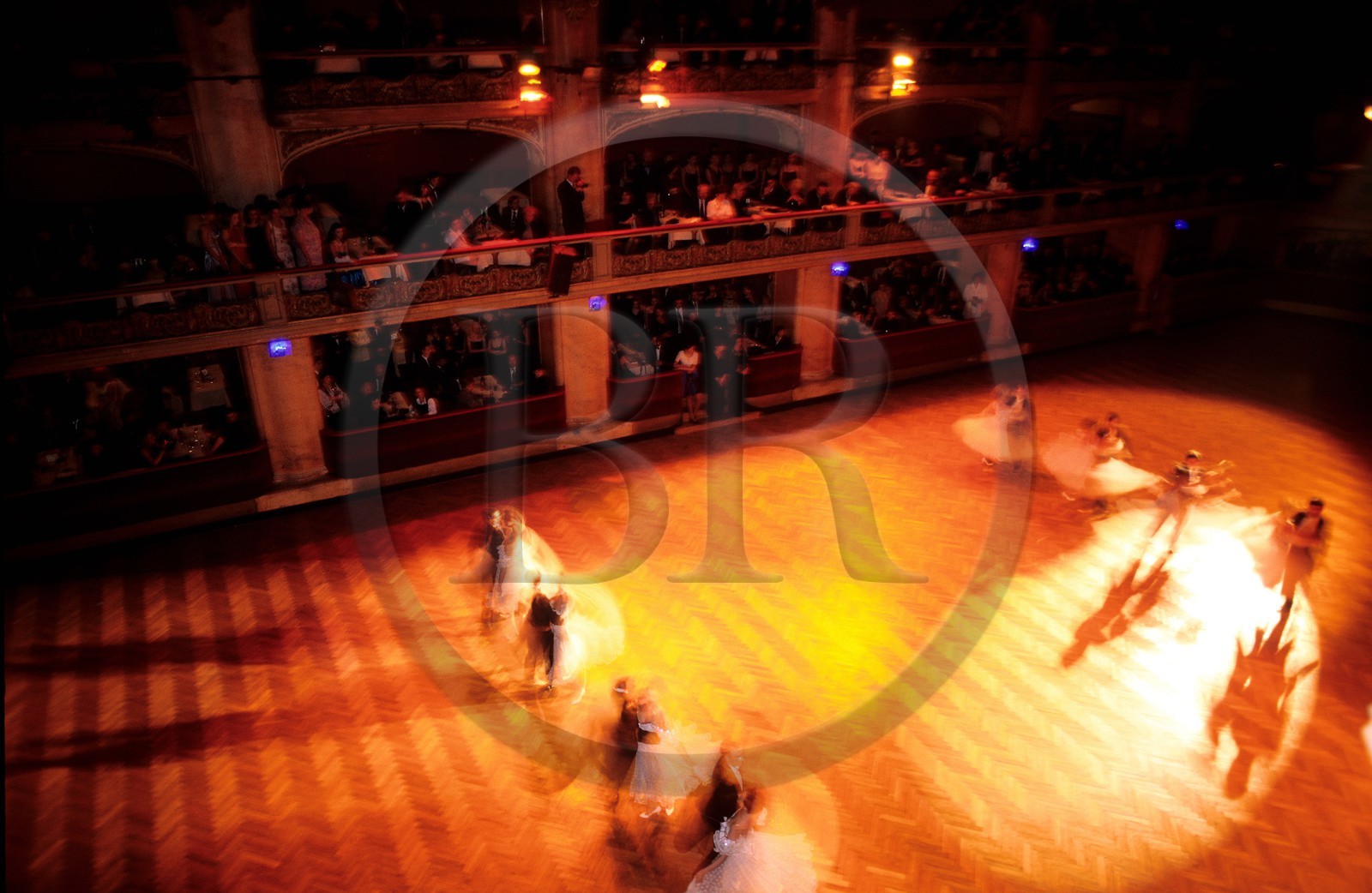 Czech Republic, Prague, Nove Mesto, ballroom of Lucerna, waltz at a traditional a school ball