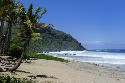 France, île de la Réunion, la côte sud, plage de Grand-Anse