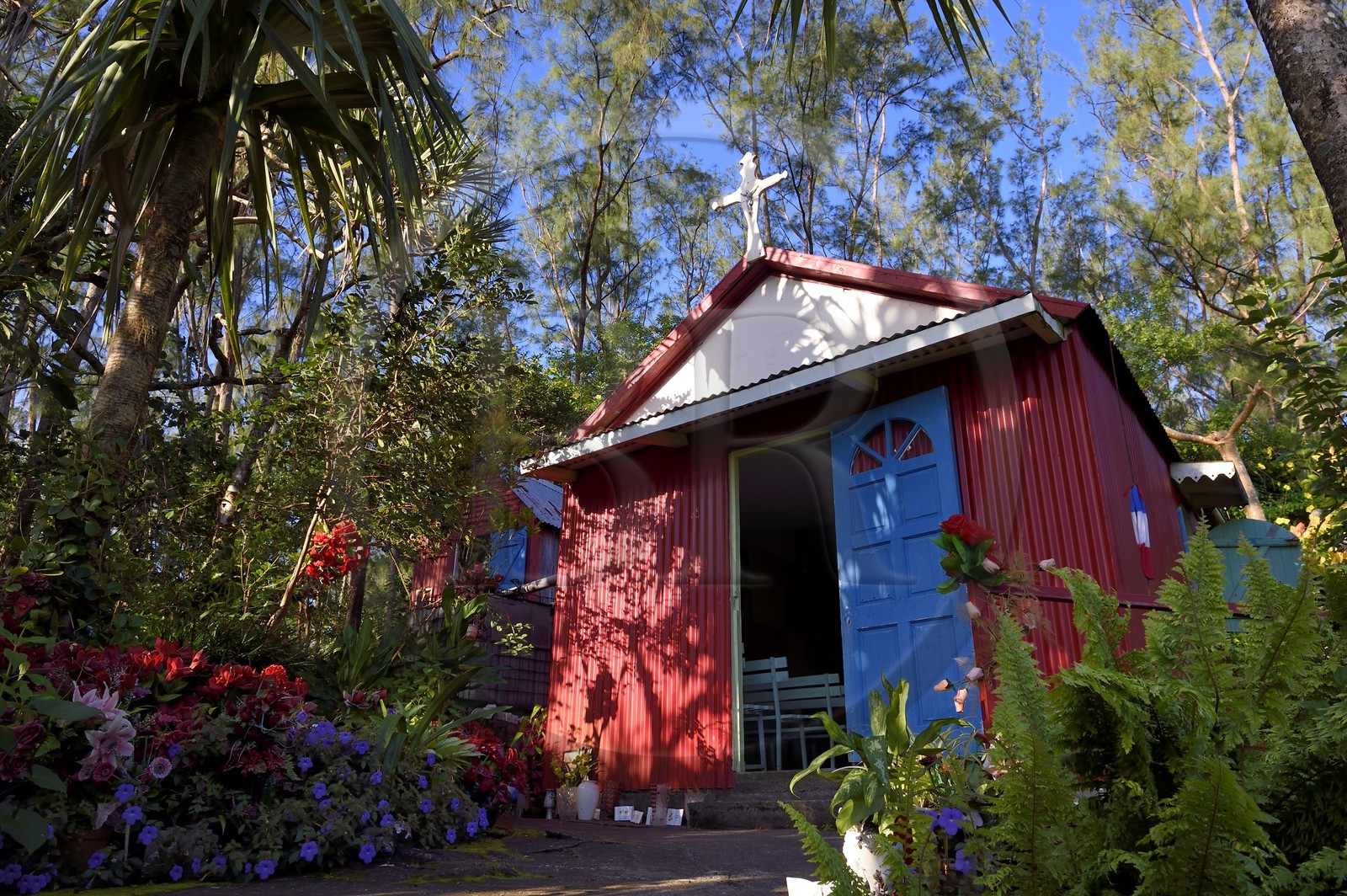 France, Ile de la Reunion, Côte Sud, Sainte-Philippe, case chapelle Saint Expedit au Baril