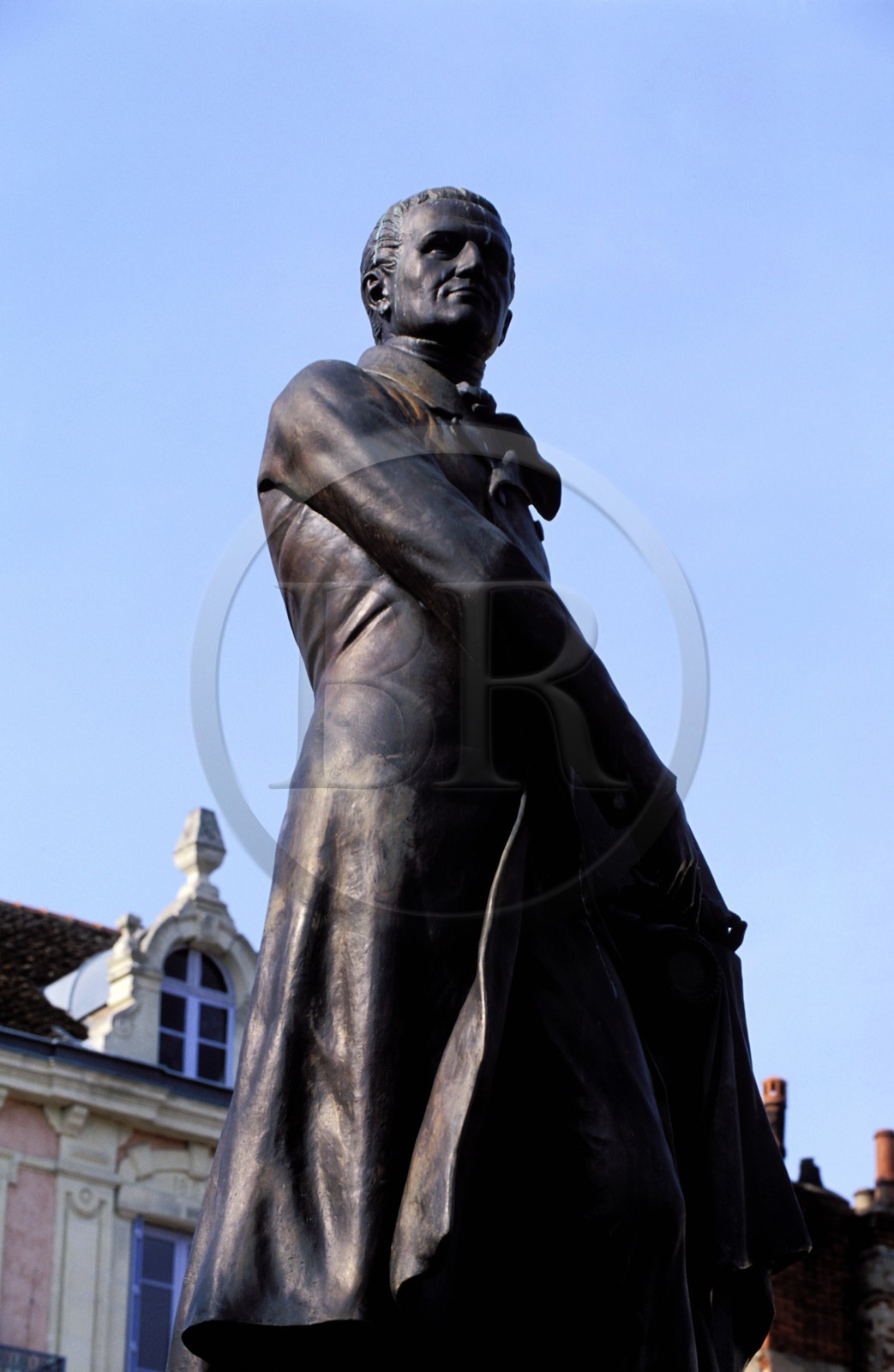 France, Saône-et-Loire (71), Châlon-sur-Saône, statue de Nicéphore Niepce, inventeur de la photographie