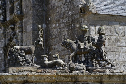 France, Finistère (29), Cast, La Chasse de saint Hubert représentant Jehan le Gentil de Barvédel