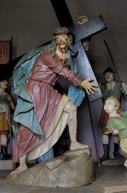 Brazil, Minas Gerais state, Congonhas do Campo, Santuario Bom Jesus de Matosinhos church, scenes of the Passion of Our Lord by sculptor Aleijadinho (Gold Route, Estrada Real)