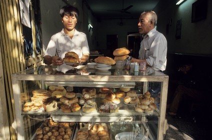 Vietnam, Hanoi, bakery products in the French tradition with rolls and croissants