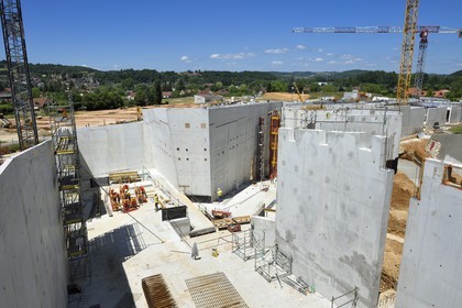 France, Dordogne (24), Montignac, chantier du futur Centre International de l'Art pariétal de Montignac-Lascaux (Lascaux 4)