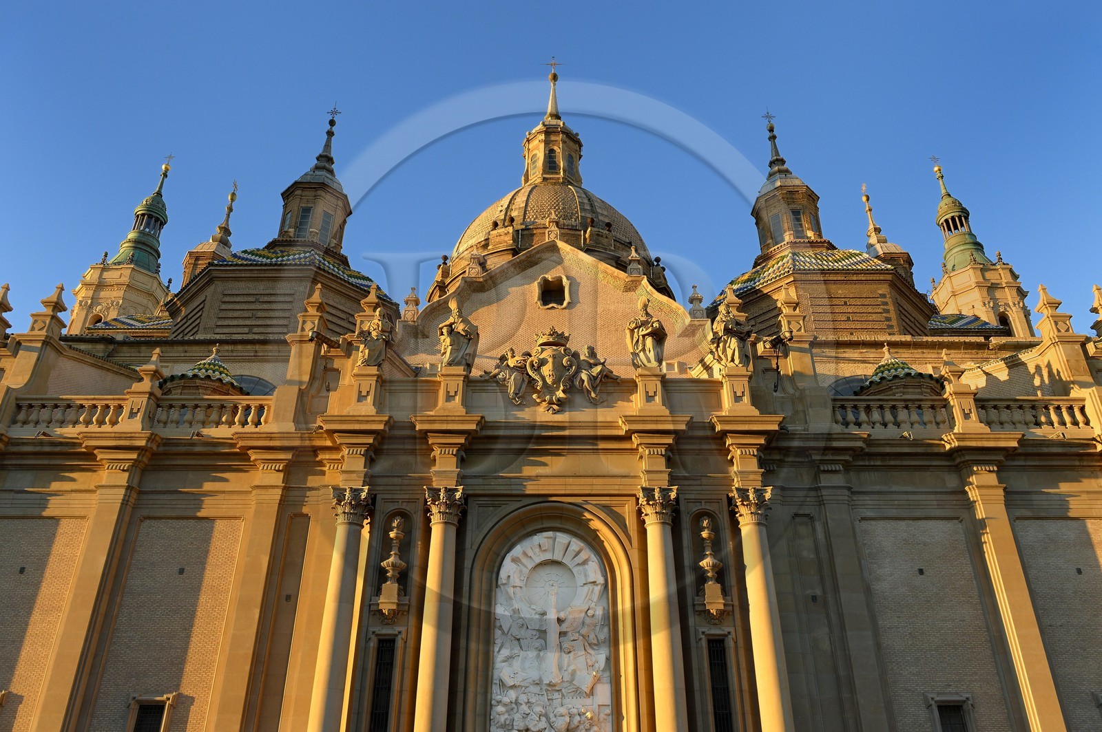 Espagne, Aragon, Saragosse, Plaza del Pilar, Basilique del Pilar (Notre-Dame du Pilier)
