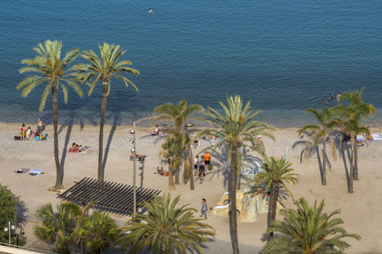 France, Alpes-Maritimes, Menton, the Sablettes beach