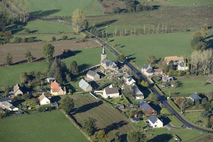 France, Calvados, Saint-Germain-de-Tallevende-la-Lande-Vaumont (aerial view)