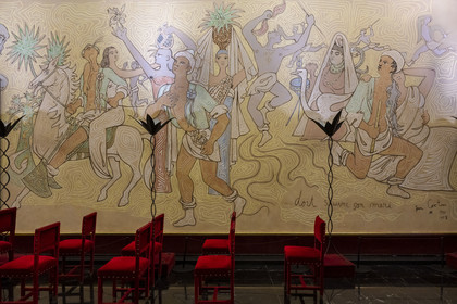 France, Alpes-Maritimes, Menton, the City Hall, the wedding room entirely decorated by Jean Cocteau in 1957