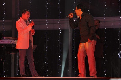 Morocco, Oriental Region, Mediterrania Saidia Seaside Resort, inauguration night of 19 June 2009, the singers Faudel Belloua and Cheb Khaled