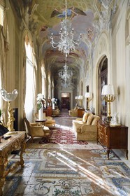 Italie, Toscane, Florence, centre historique classé Patrimoine Mondial de l'UNESCO, Palazzo Della Gherardesca, palace 5 étoiles Four Seasons Hotel Firenze, la suite royale