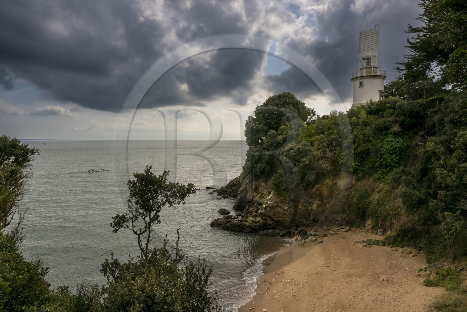 France, Loire Atlantique, Estuaire de la Loire, Saint Nazaire, Pointe de l'Eve, Aiguillon lighthouse
