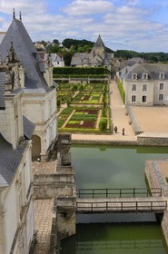 France, Indre et Loire, Loire Valley listed as World Heritage by UNESCO, Chateau de Villandry, the castle and the gardens, owned by Henry and Angelica Carvallo