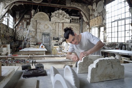 France, Var, Toulon, plastering company (ornamental staff) Turco staff, Julien Turco