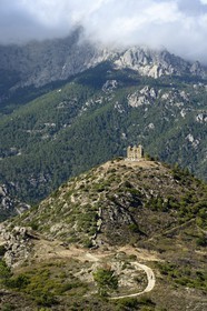 France, Haute Corse, Vivario, ruins of the Vivario fort or Pasciolo redoubt