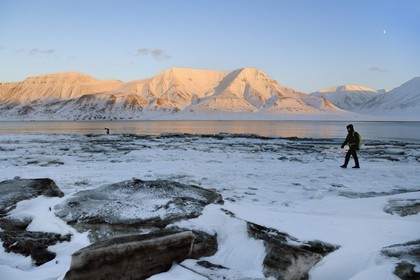 Norvège, Svalbard, Spitzberg, Longyearbyen, Adventfjorden