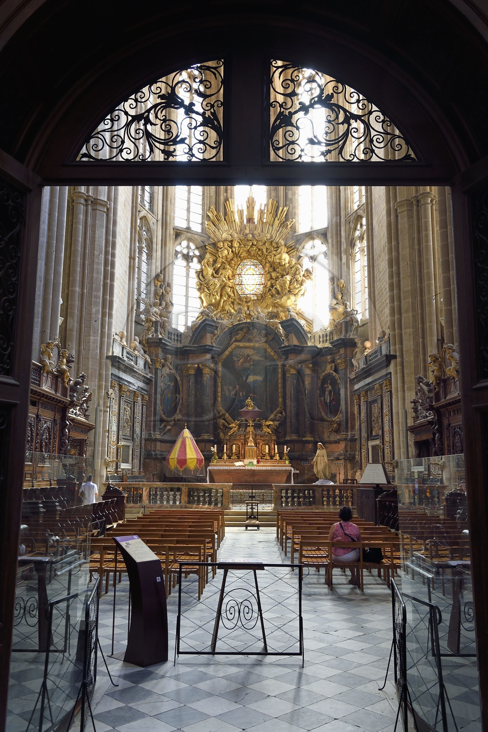 France, Var (83), Provence Verte, Saint-Maximin-la-Sainte-Baume, basilique Sainte Madeleine, le choeur