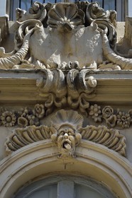 France, Bouches du Rhone, Arles, 18th century hotel Courtois de Langlade (mansion), mascaron