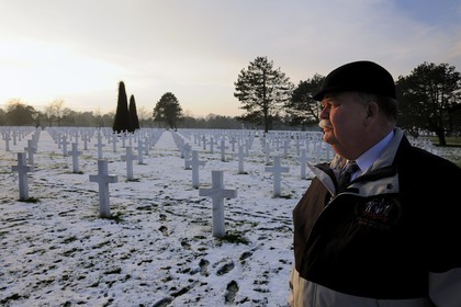 France, Calvados, Colleville sur Mer, the Normandy Landings Beach, Omaha Beach, Daniel L.Neese superintendent of the American cemetery
