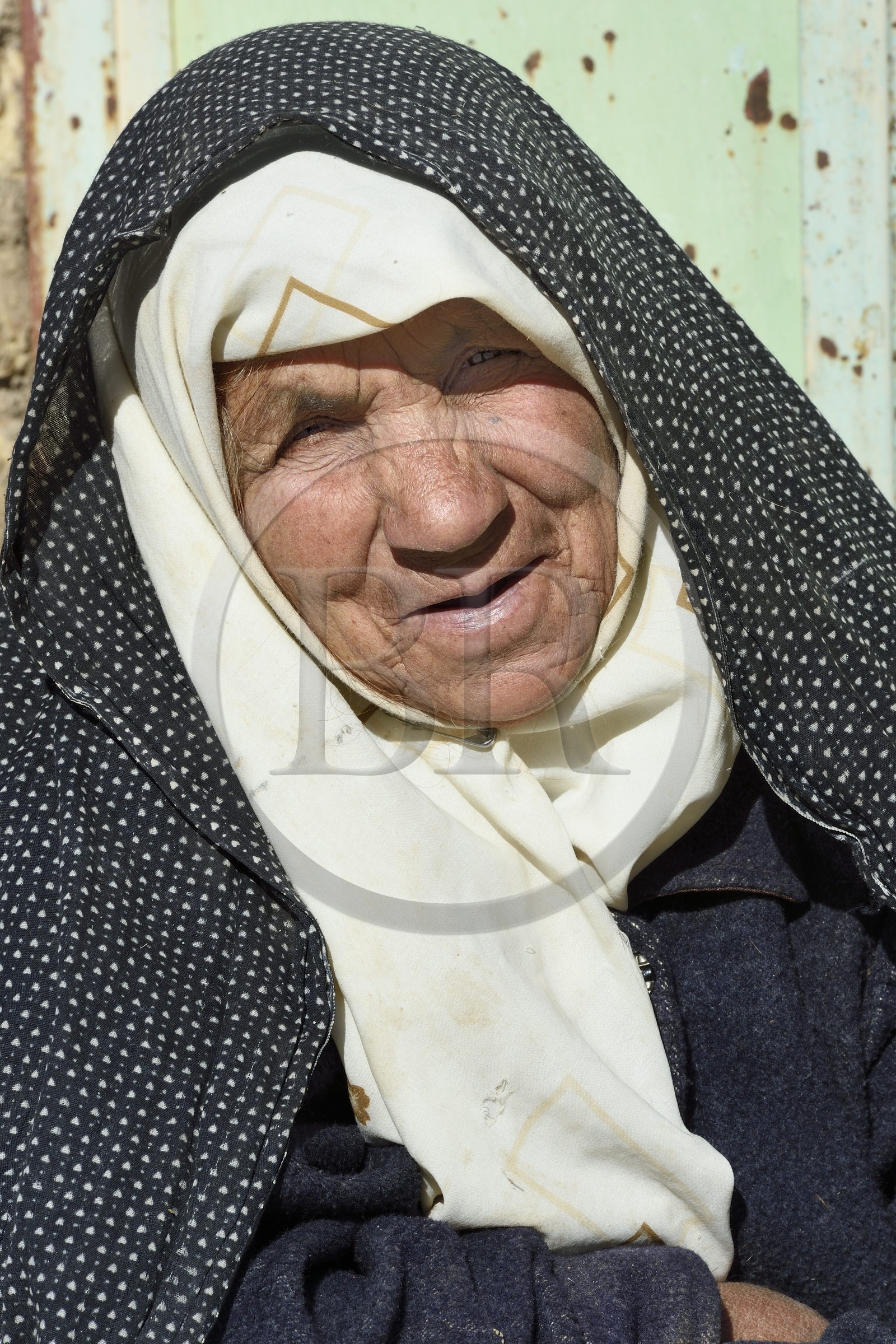 Iran, Province de Yazd, désert du Dasht-e Kavir, Moghestan, femme du village, Mariam