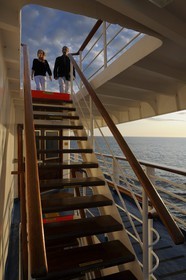 Groenland, à bord du bateau de croisière Princess Danae dans l'Océan Atlantique