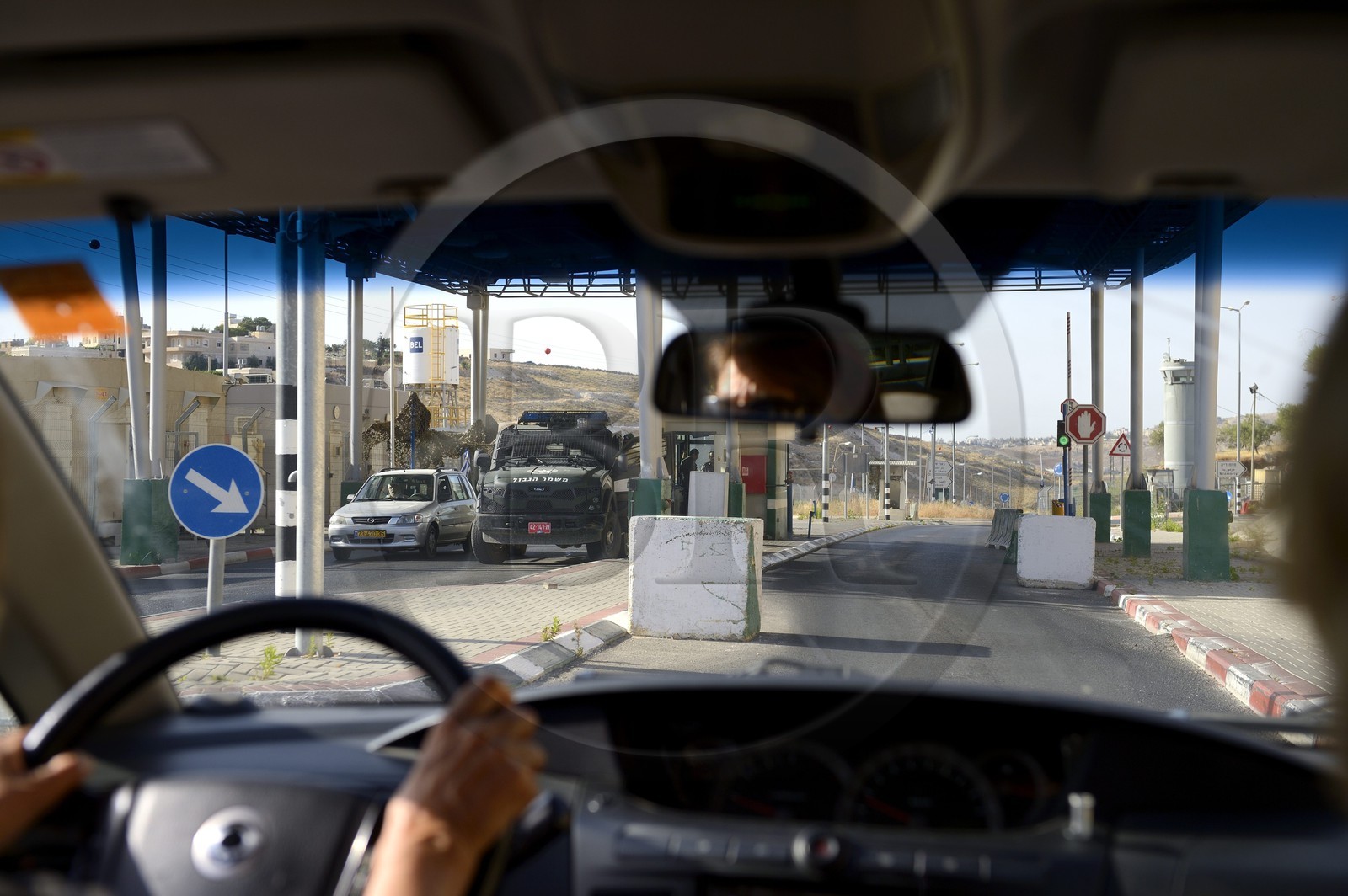 Israel, checkpoint près de Har 'Homa quartier au sud-est de Jérusalem, nouvelle colonie fondée en 1997