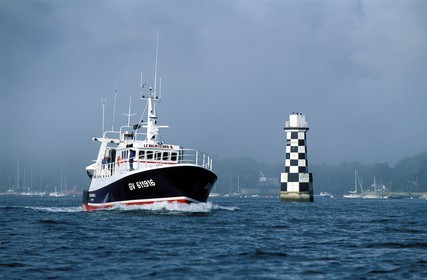 France, Finistère (29), Loctudy sur l' île Tudy, ancien phare de Loctudy