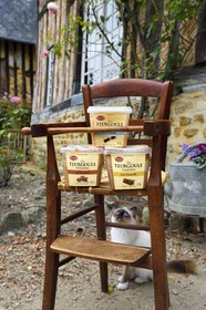 France, Calvados, Pays d'Auge, Cambremer, Mondeaux farm, producer of Teurgoule, dessert made of sweet rice pudding usually flavored with cinnamon