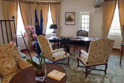 France, Var, Bormes les Mimosas, Brégancon Fort, official residence of the President of the Republic, the President office