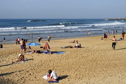 France, Pyrénées-Atlantiques (64), Pays-Basque, Biarritz, la Grande Plage