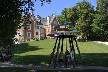 France, Indre et Loire, Amboise, Loire Valley listed as World Heritage by UNESCO, Le Clos Luce castle, Leonardo Da Vinci park (Leonardo Da Vinci's last house), invention