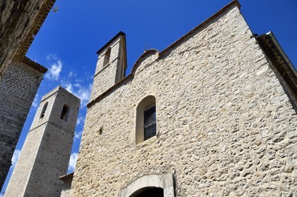 France, Alpes-Maritimes, Saint Paul de Vence, the Chapelle des Pénitents Blancs (Chapel of the White Penitents) decorated by Folon
