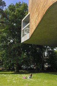Irlande, Cork, University College Cork, la Glucksman Gallery (art contemporain) par les architectes O'Donnell & Tuomey