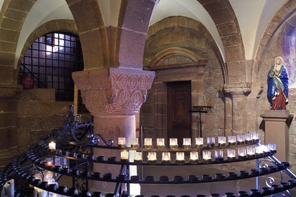 France, Bas Rhin, Mont Saint Odile, Mont Sainte-Odile Abbey also known as Hohenburg Abbey, chapel of the cross