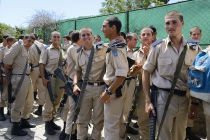 Israel, Jerusalem, holy city, young soldiers engaged in military service