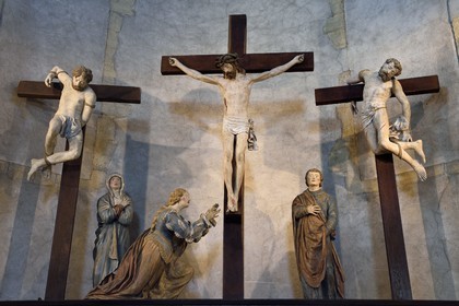 France, Meurthe et Moselle, Briey, St. Gengoult church, the Calvary attributed to the sculptor Ligier Richier (16th century)
