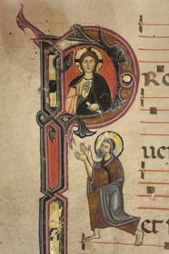 Croatie, Dalmatie, côte dalmate, Zadar, église et couvent Saint-François, enluminure d'un Codex du XIIIème siècle