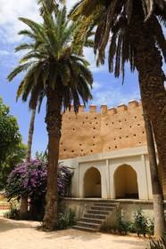 Morocco, Oriental Region, Oujda, the garden of Lalla Meriem park along the walls of the medina